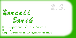 marcell sarik business card